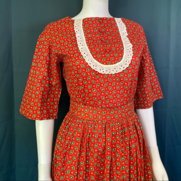 (SOLD) Vintage 70s Prairie Cottagecore Skirt Set - Picture 3 of 5